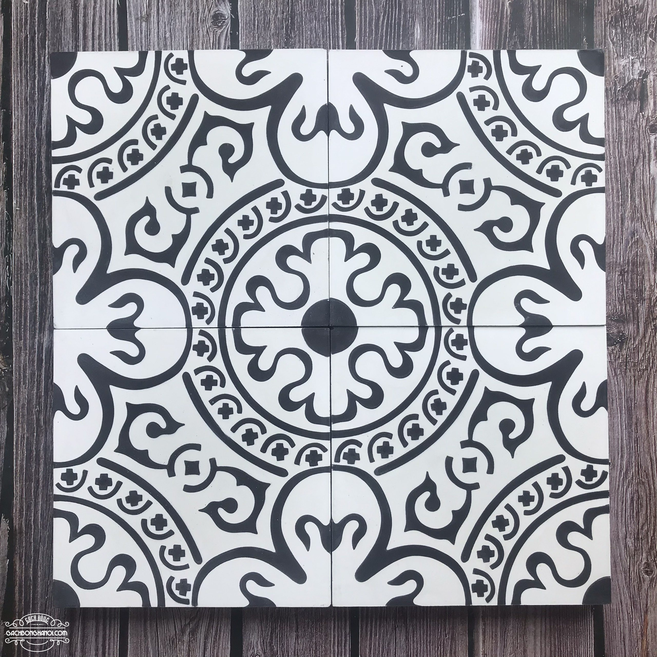 Gạch bông Hà Nội | Gạch hoa cổ điển giá rẻ mã số 174_T.Đ 1 Gạch hoa cổ điển giá rẻ mã số 174_T.Đ